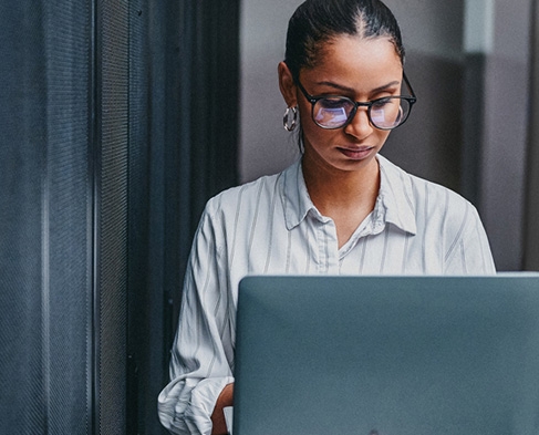 professional with laptop