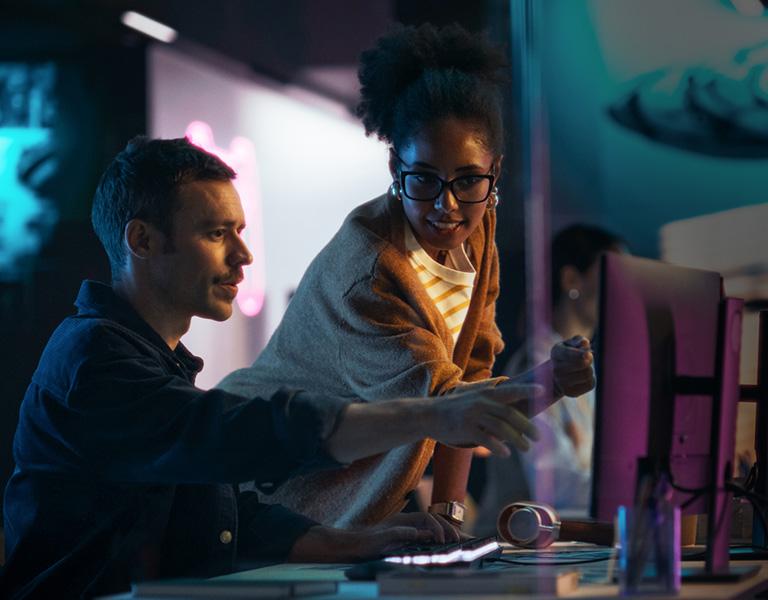 creative professionals using AI editing software