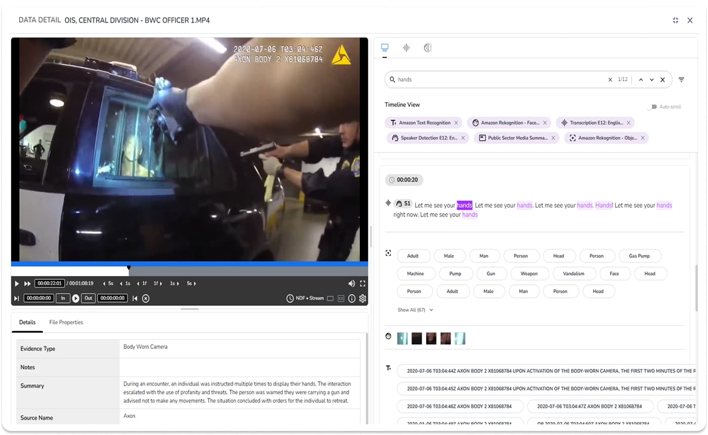 Investigate UI shot