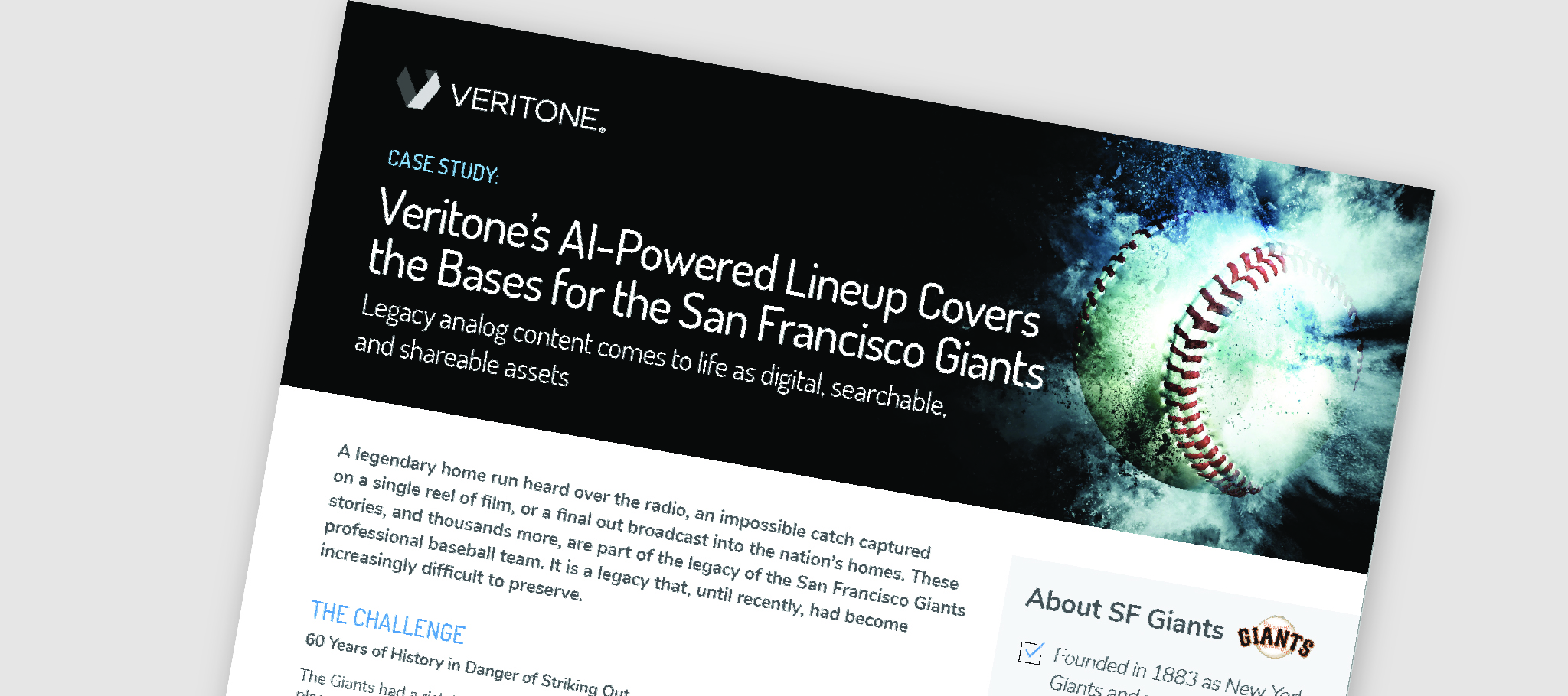 Veritone’s AI-Powered Lineup Covers the Bases for the San Francisco Giants