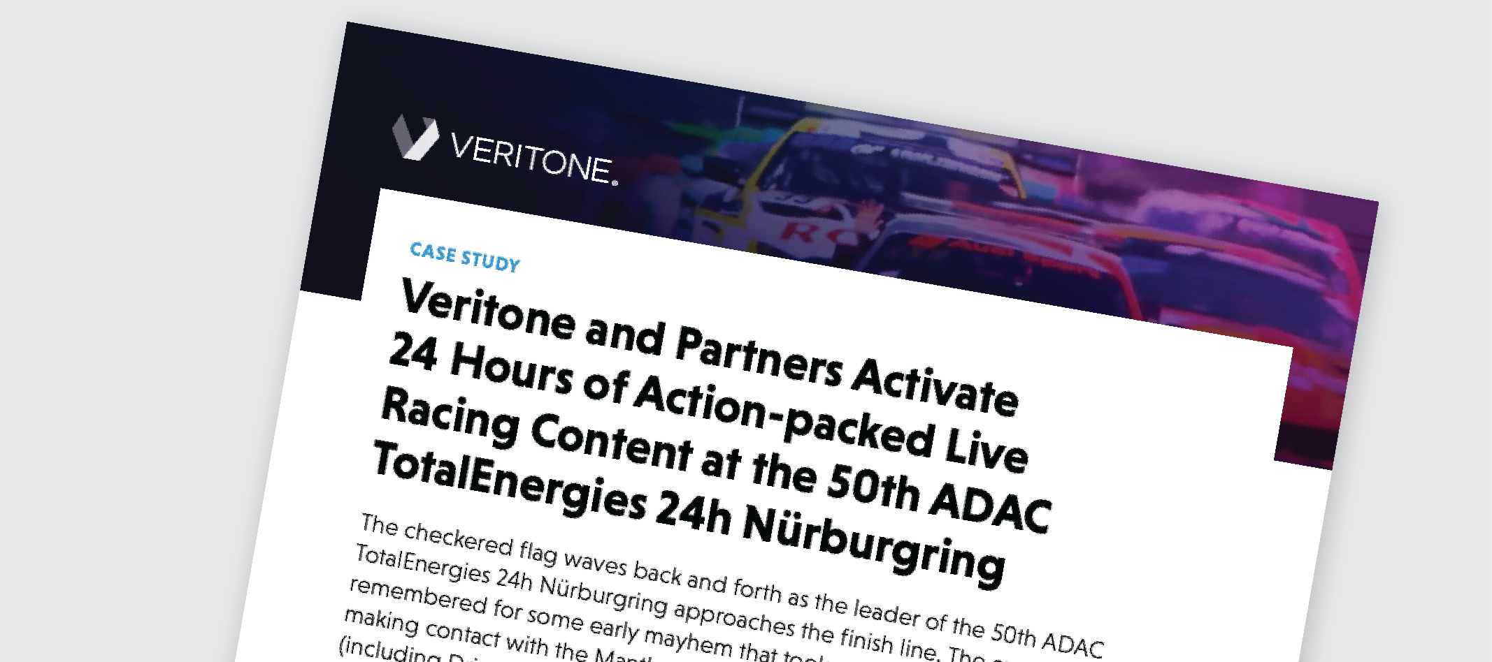 Veritone & Partners Activate 24 Hours of Action-packed Live Racing Content at the 50th ADAC TotalEnergies 24h Nürburgring 